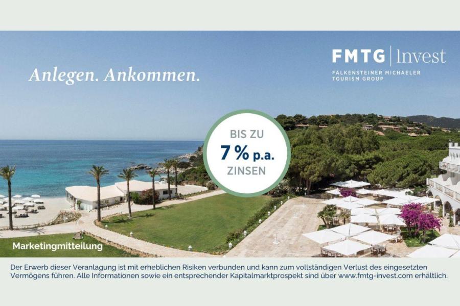 Investieren & Urlauben bei Falkensteiner mit bis zu 7,0 % p.a. Zinsen* Investieren & Urlauben bei Falkensteiner mit bis zu 7,0 % p.a. Zinsen*