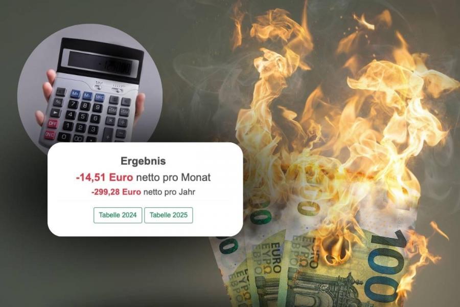 Euro Lohnsteuer Gehalt Feuer Brutto Netto