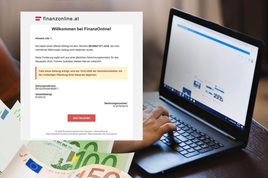 'Rückzahlung von 1.200 Euro' - Achtung vor neuer Finanzamt-Nachricht 'Rückzahlung von 1.200 Euro' - Achtung vor neuer Finanzamt-Nachricht