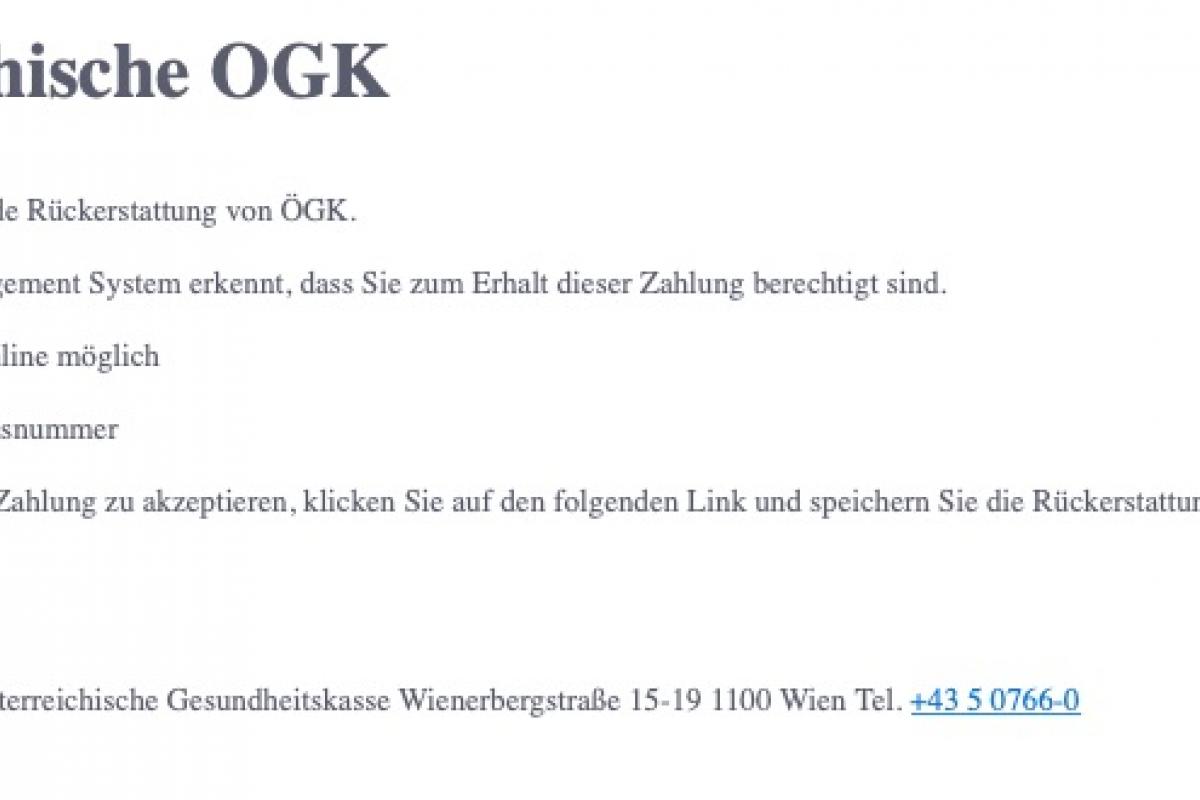 ÖGK - Phishing-Mail